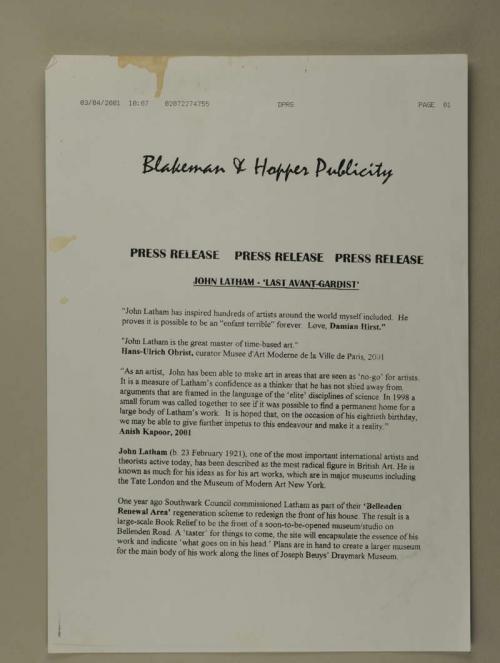 Photograph of item