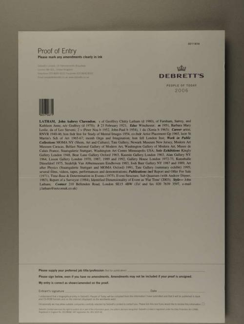 Photograph of item