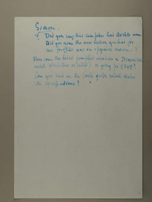 Photograph of item