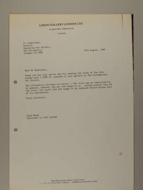 Photograph of item