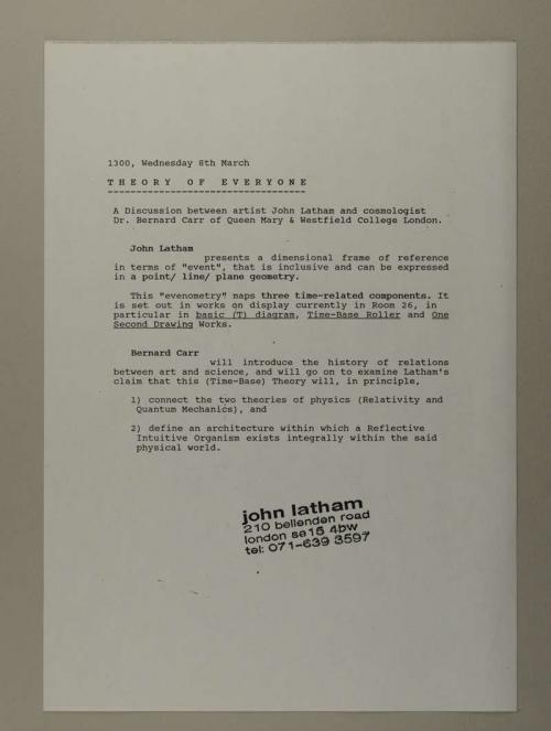 Photograph of item