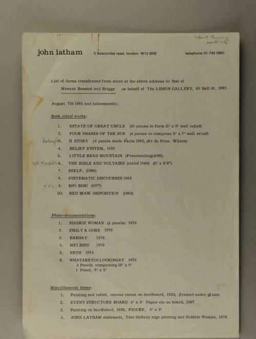 Photograph of item