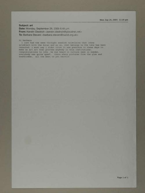 Photograph of item